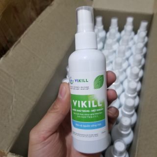 Nước rửa tay khô diệt khuẩn vikill chai 100ml có sẵn