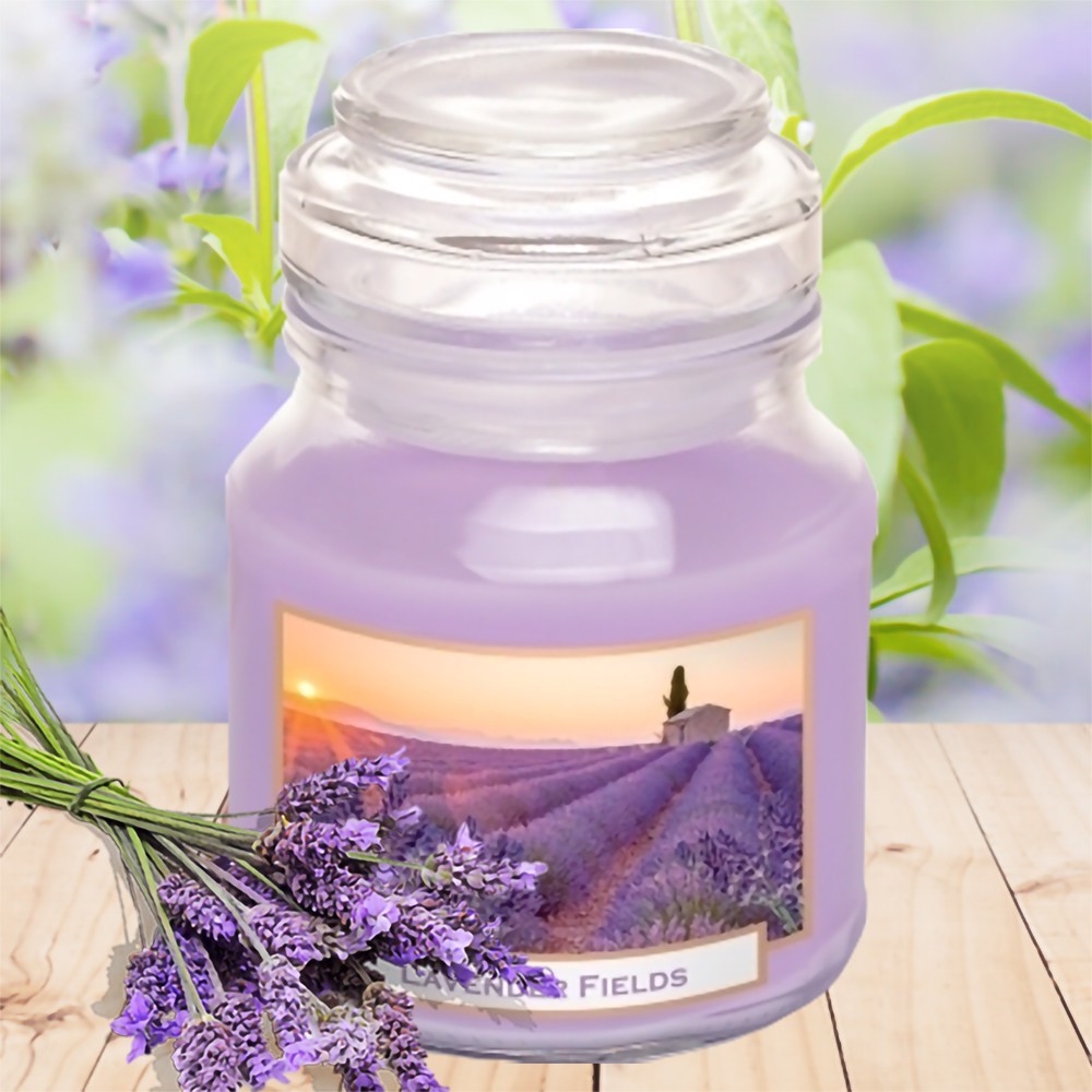 Cánh đồng oải hương - Hũ nến thơm tinh dầu, khử mùi, không khói, thư giãn Bartek Lavender Fields 130g
