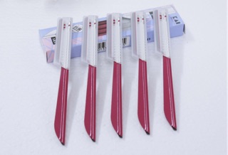 Set 5 dao cạo lông mày KAI màu nhạt
