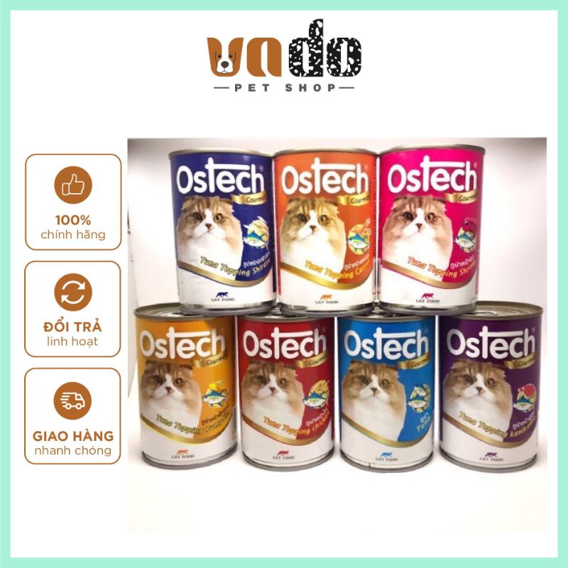 Pate cho mèo Ostech Gourmet cat food lon 400gr thơm ngon, hấp dẫn