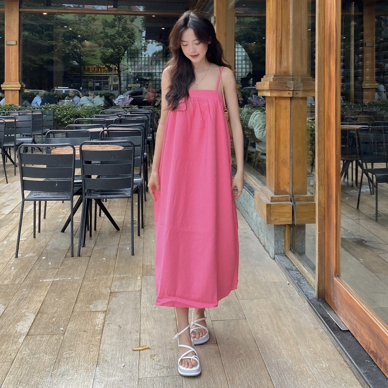 Đầm maxi - 2 dây - suông