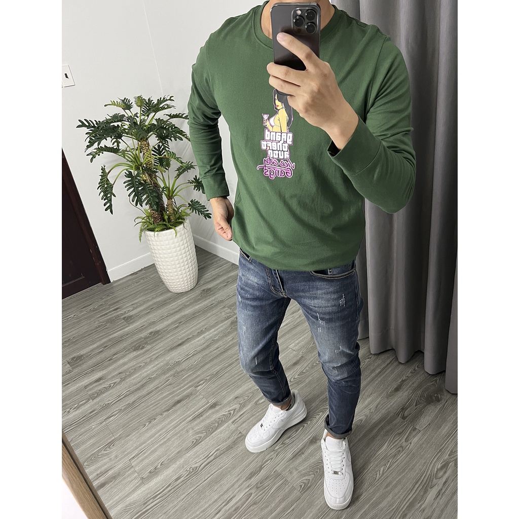 Áo thun tay dài nam cực đẹp