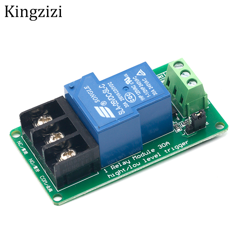 Mô đun rơ le DC 5V 12V 1 30A với optocoupler cô lập hỗ trợ cao thấp cấp độ kích hoạt