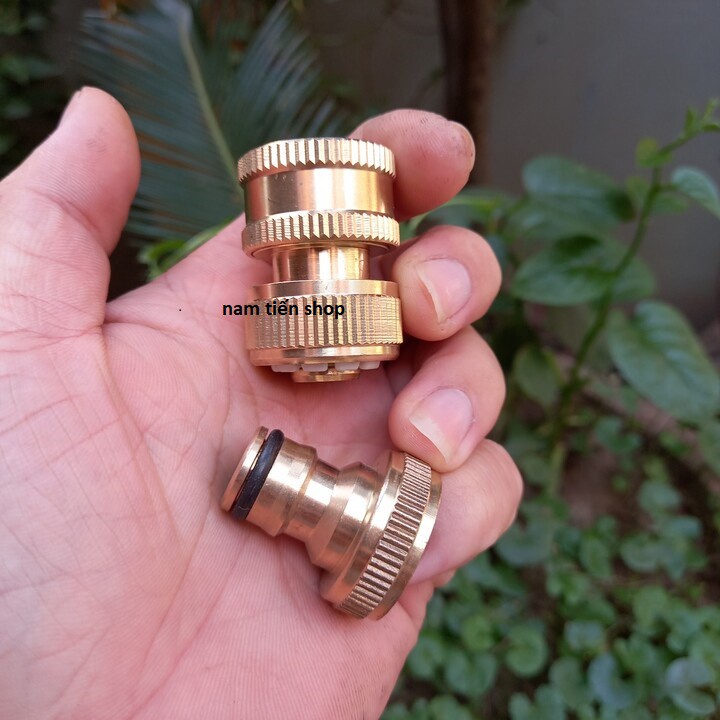 Đầu nối nhanh máy rửa xe, Khớp đồng nối nhanh dây cấp nước vào cho máy rửa mini