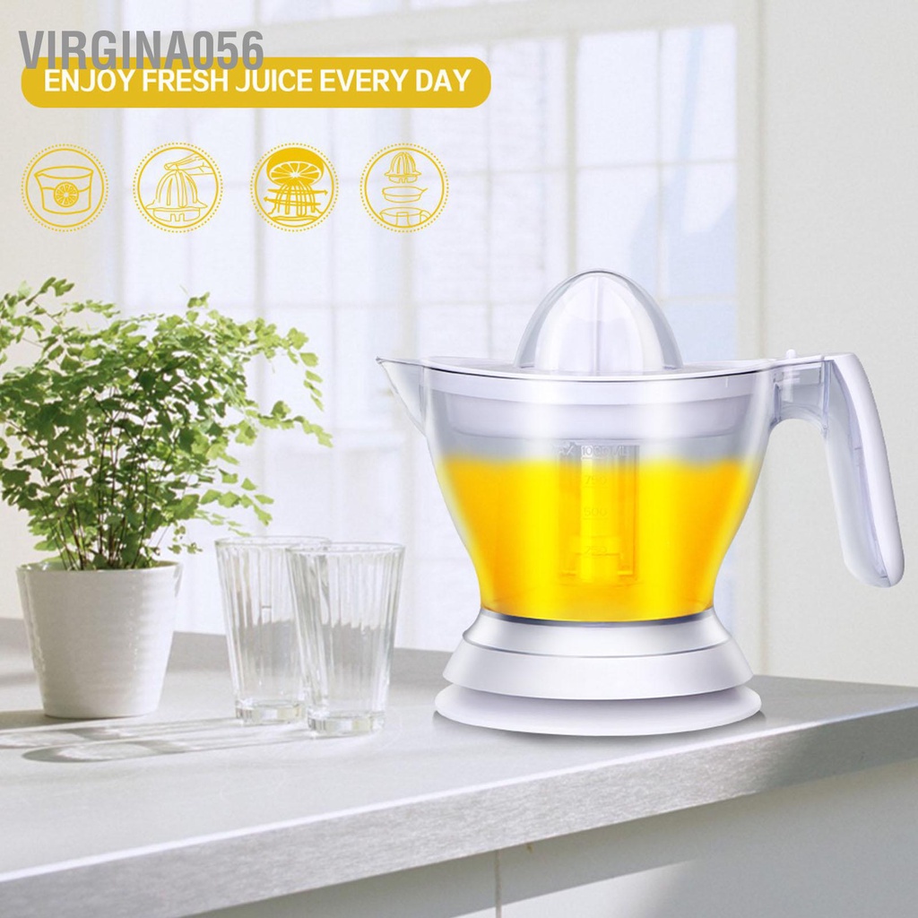 Virgina056 Máy ép trái cây bằng điện rửa chén có thể tháo rời An toàn tự động cho cam chanh EU Cắm 220V 1.5L