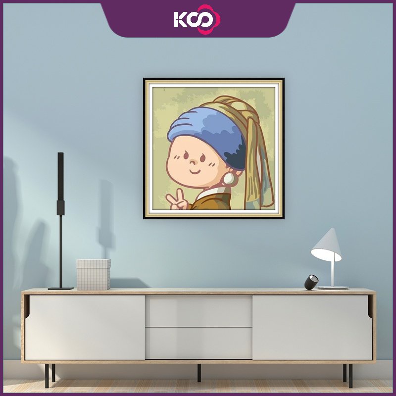 Bộ Tranh Đính Đá 5D Tự Làm 30x30cm / 40x40cm / 50x50cm Hình Nhân Vật Hoạt Hình Dễ Thương Trang Trí Nhà Cửa