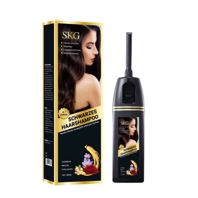 Dầu gội phủ bạc SKG, chiết xuất thảo mộc không chất bảo quản, lọ 200ml