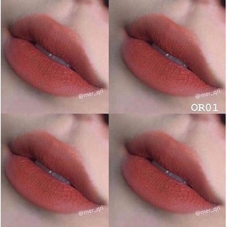 Son Kem Apieu True Matt Fluid màu OR01 cam đất