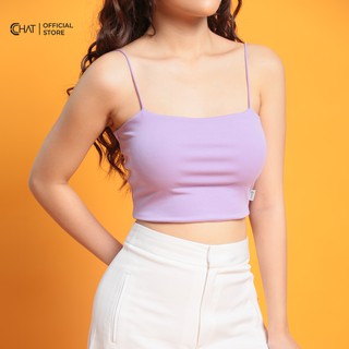 Áo thun 2 dây ôm croptop CCHAT