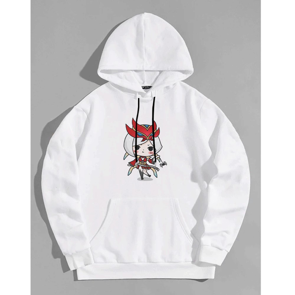 Áo Khoác Nỉ Bông, Áo Hoodie Liên Minh Huyền Thoại: ELISE Chibi Kiểu Dáng Unisex - Green Tee