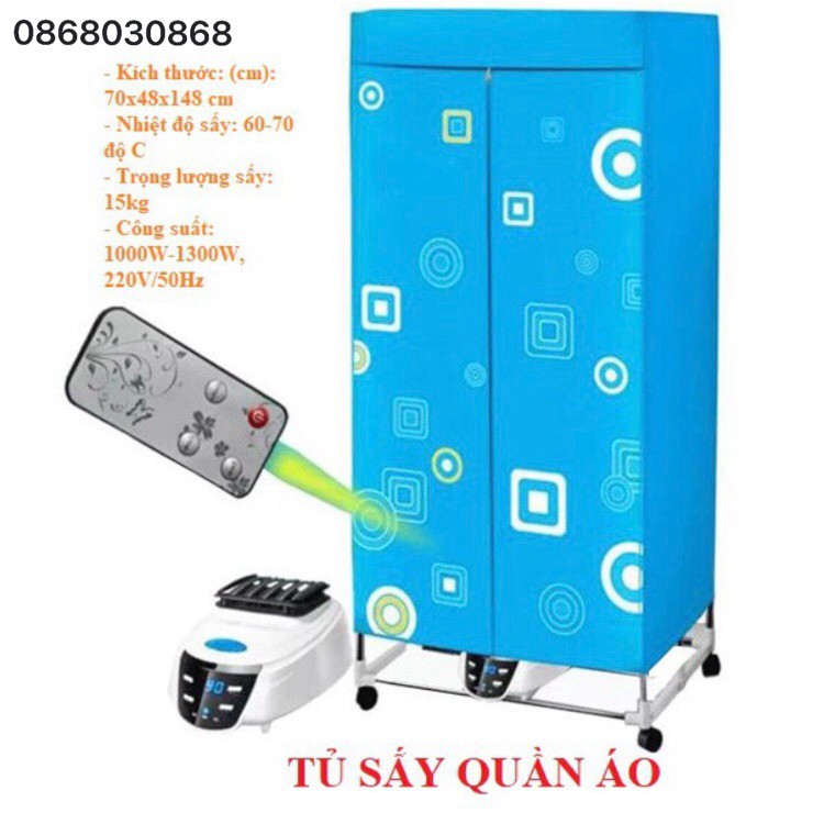 [FreeShip] TỦ SẤY QUẦN ÁO ĐIỀU KHIỂN TỪ XA - POWER XL