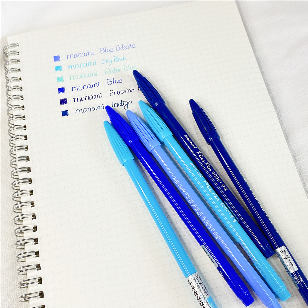 Bút mực nước Winzige thiết kế kiểu Hàn Quốc tông màu xanh dương dễ thương