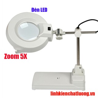 (Bảo hành 6 tháng) Kính lúp để bàn LT-86B 5X đèn LED (thấu kính phổ thông)
