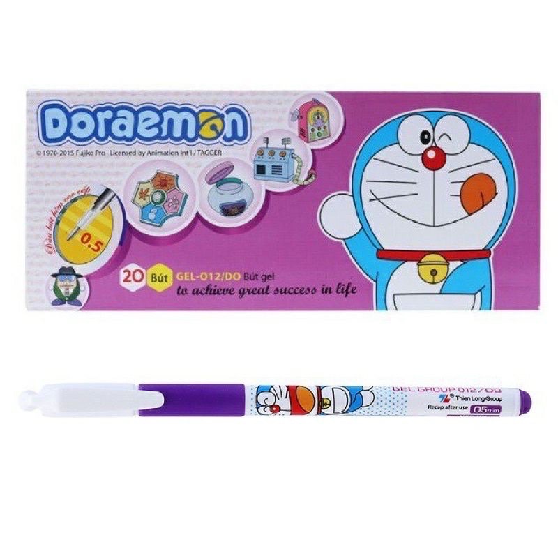 5 cây bút mực nước màu tím doremon Gel 012/DO