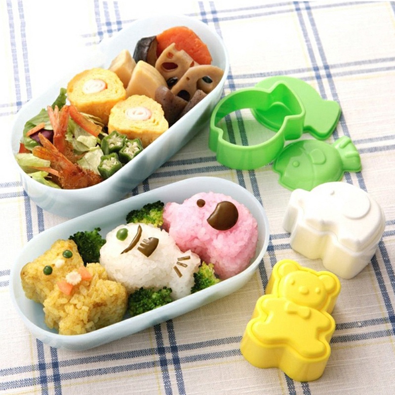 Set 3 Khuôn Làm Sushi JP6 Hình Động Vật Dễ Thương