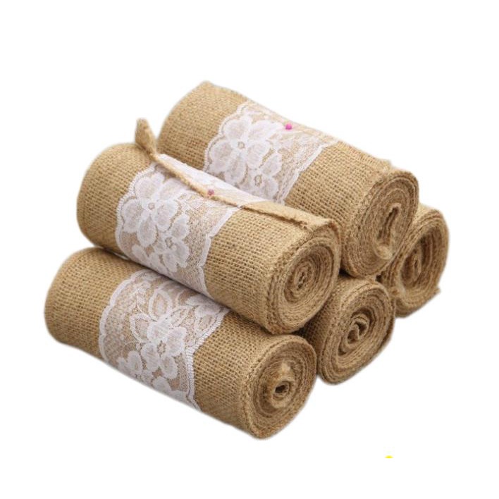 1 Cuộn Ruy Băng Vải Bố Phối Ren Thắt Nơ