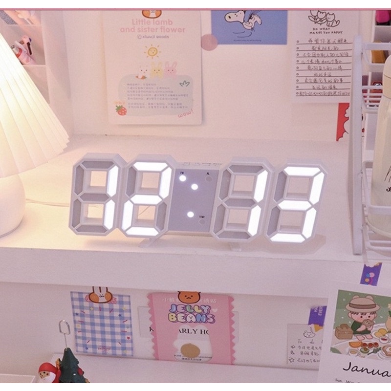 Đồng hồ LED 3D treo tường, để bàn phong cách Hàn Quốc hiện đại, sáng đẹp - Hướng dẫn sử dụng Tiếng Việt