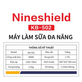 MÁY LÀM SỮA HẠT ĐA NĂNG NINESHIELD 8 trong 1