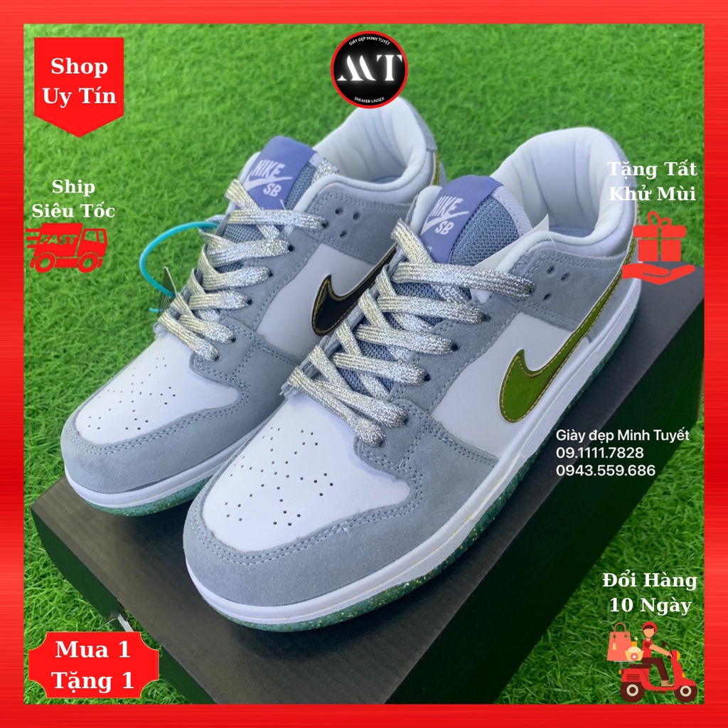 Giày SB Sean- Cliver Trắng xám vàng sneaker nam cao cấp, giày da lộn thể thao thời trang hot trend shop uy tín ở Hà Nội