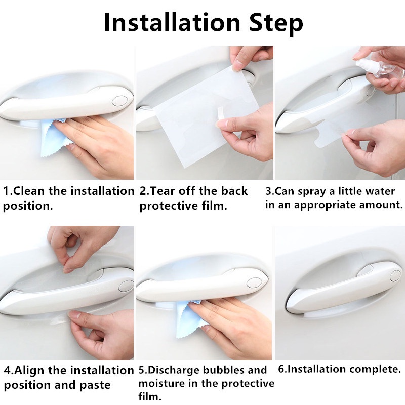 Bộ 4 Miếng Dán Tay Nắm Cửa Xe Hơi Mazda 2 3 6 CX4 CX3 CX5 Atenza Axela