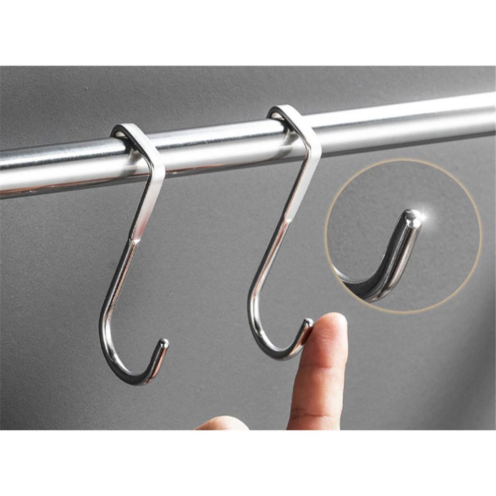Giá Đỡ Móc Treo Đồ Hình Chữ S Tiện Dụng Cho Phòng Tắm / Nhà Bếp