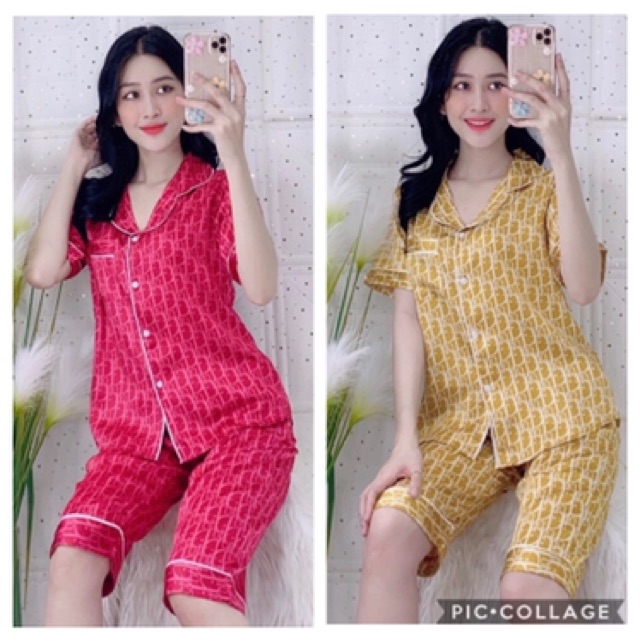 Bộ lửng lụa, bộ lụa dài satin có size từ 40-75kg