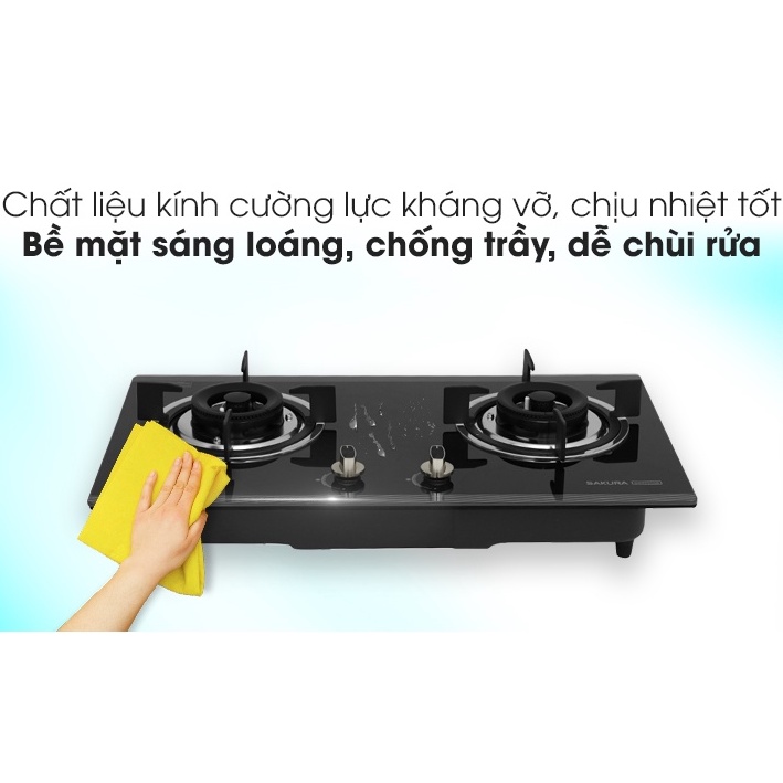Bếp gas âm Sakura SG-2530GB- Chính hãng trưng bày+Tặng dây gas-bếp bền tốt tiết kiệm gas