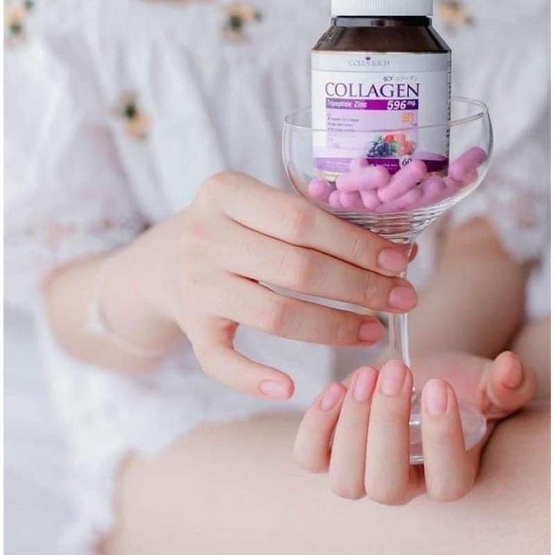 🍇 60 Viên Uống Collagen 596mg Thái Lan 🇹🇭 Giảm Mụn, Giảm Thâm, Trắng Da | Thế Giới Skin Care