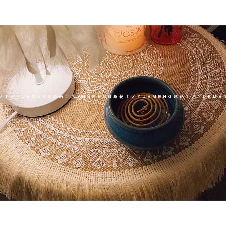 [38cm] Thảm đay dệt, tấm lót bàn ăn trang trí decor phòng bếp kiểu Âu [LC014 - LC015]
