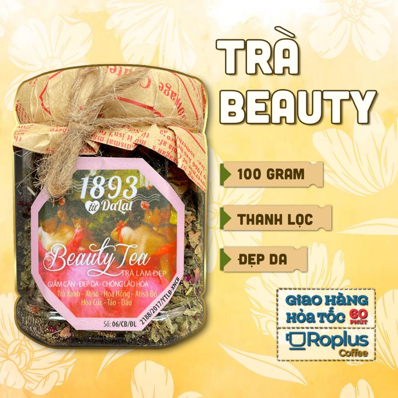 Trà hoa thảo mộc sấy khô Beauty Đà Lạt 1893 hỗ trợ thư giãn, thanh lọc, đẹp da