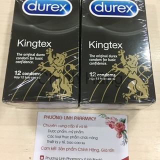 [Chính Hãng] Bao cao su Durex Kingtex hộp 12 chiếc( chính hãng)