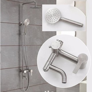 Bộ Sen Cây Tắm Đứng Nóng Lạnh Inox Sus 304 – 102, tròn