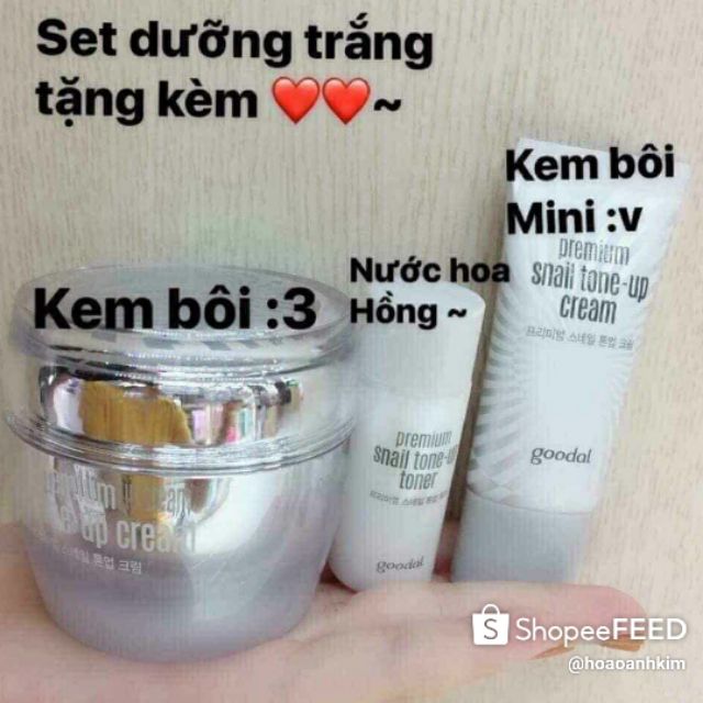 Set kem ốc sên hàn quốc