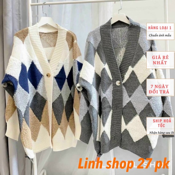 Áo cardigan len nữ ❤️𝑯𝒐𝒕𝒕𝒓𝒆𝒏𝒅❤️  kiểu dáng Hàn Quốc trẻ trung năng động. dễ phối đồ