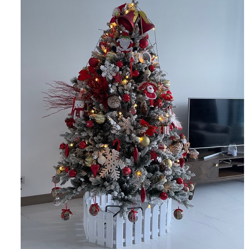 Cây Thông Noel Phủ Tuyết 90cm, 1m2, 1m5, 1m8, 2m1, 2m4, 3m Cây Thông Trang Trí Noel Giáng Sinh Hàng Việt Nam Cao Cấp