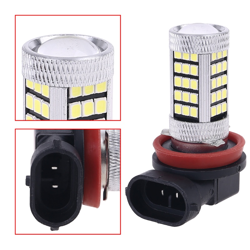 Đèn LED Chiếu Sương Mù DC 12V H11 2835 66 LED 6000K Ánh Sáng Trắng Mới
