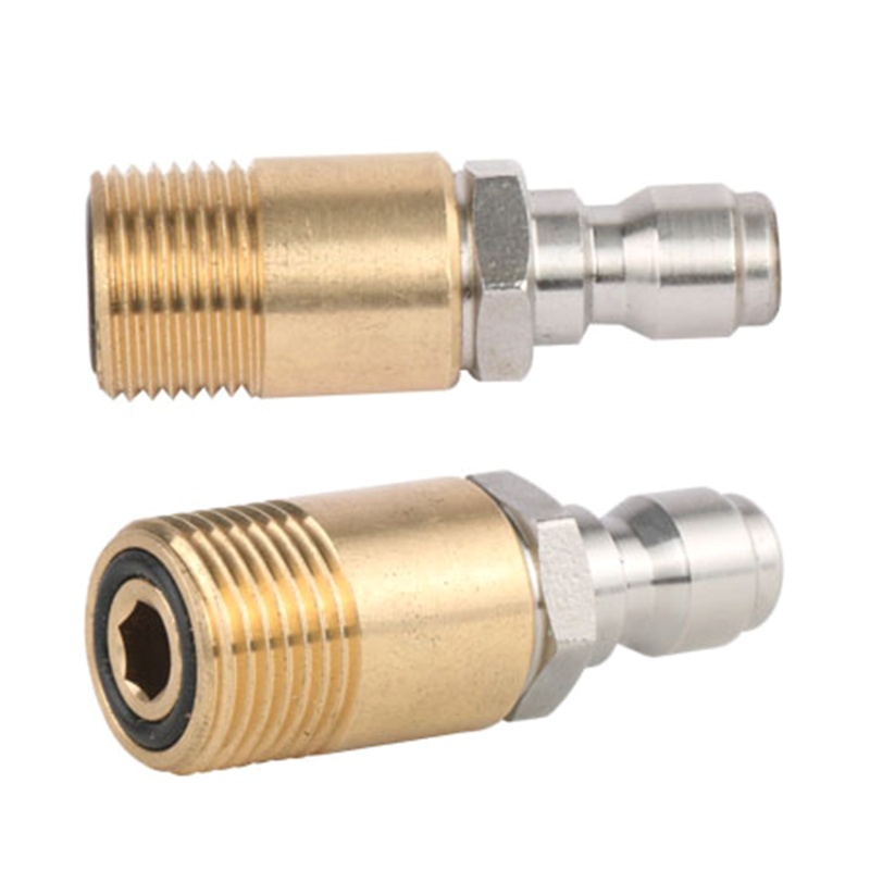 Set 2 Đầu Nối Vòi Xịt Nước Áp Suất Lớn Bằng Đồng Chống Ăn Mòn