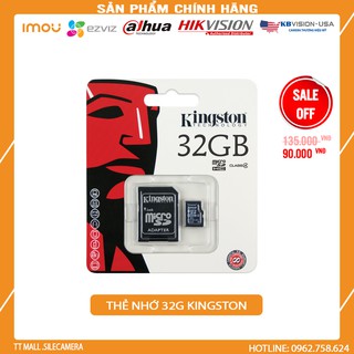 (GIÁ HỦY DIỆT)Thẻ nhớ 32g Kington class 10 dành cho camera IP-Bảo hành 5 năm