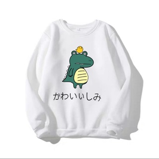 Áo sweater unisex in khủng long nhiều màu size35-70kg
