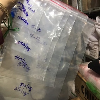 Túi zip chỉ đỏ khoá miệng nhiều size