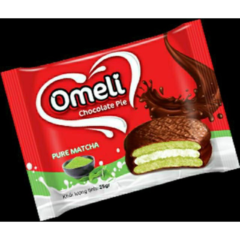 Bánh omeli chocolate pie rắc dừa. ít đường mới hộp 12 gói ×25g