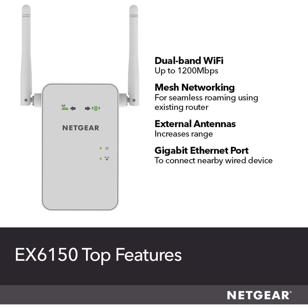 Thiết bị kích sóng wifi Netgear AC1200 EX6150 Fullbox - Likenew