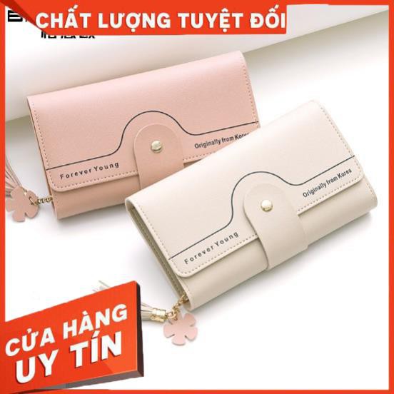 Ví da dài bỏ vừa điện thoại tua rua BATSIOE