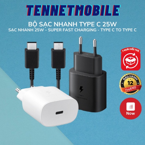 Combo Bộ Cục Củ Sạc và Dây Cáp Sạc Nhanh S̲A̲M̲S̲U̲N̲G̲ Type C 25W Dùng Cho A11/A12A9/A20/A30/A50/M20/M30/M50/S10/S20/S2