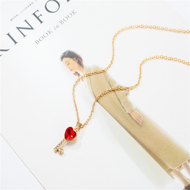 [Mã FAJGT8 giảm 15% đơn 99K] Vòng cổ mặt khóa đính đá tim 9 màu DT15 | BigBuy360 - bigbuy360.vn