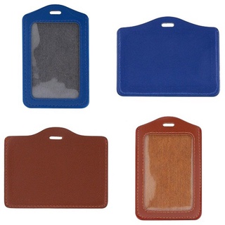 Bảng tên da nâu bỏ thẻ nhân viên thẻ sinh viên Ngang 8.5x5.7cm Đứng 5.7x8.5cm