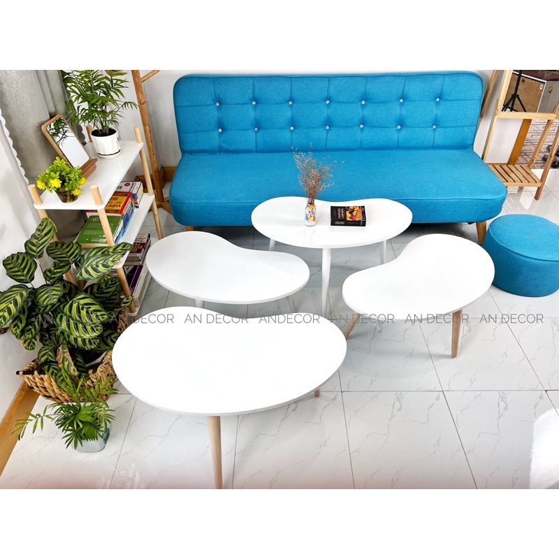 (Video hàng thực tế ) Bàn trà sofa hạt đậu, lõi xanh, chống ẩm mốc,An decor