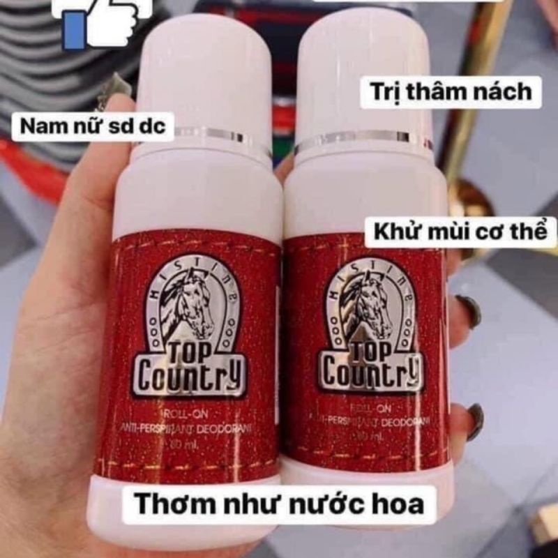 Lăn khử mùi top country ngựa thái lan 60ml