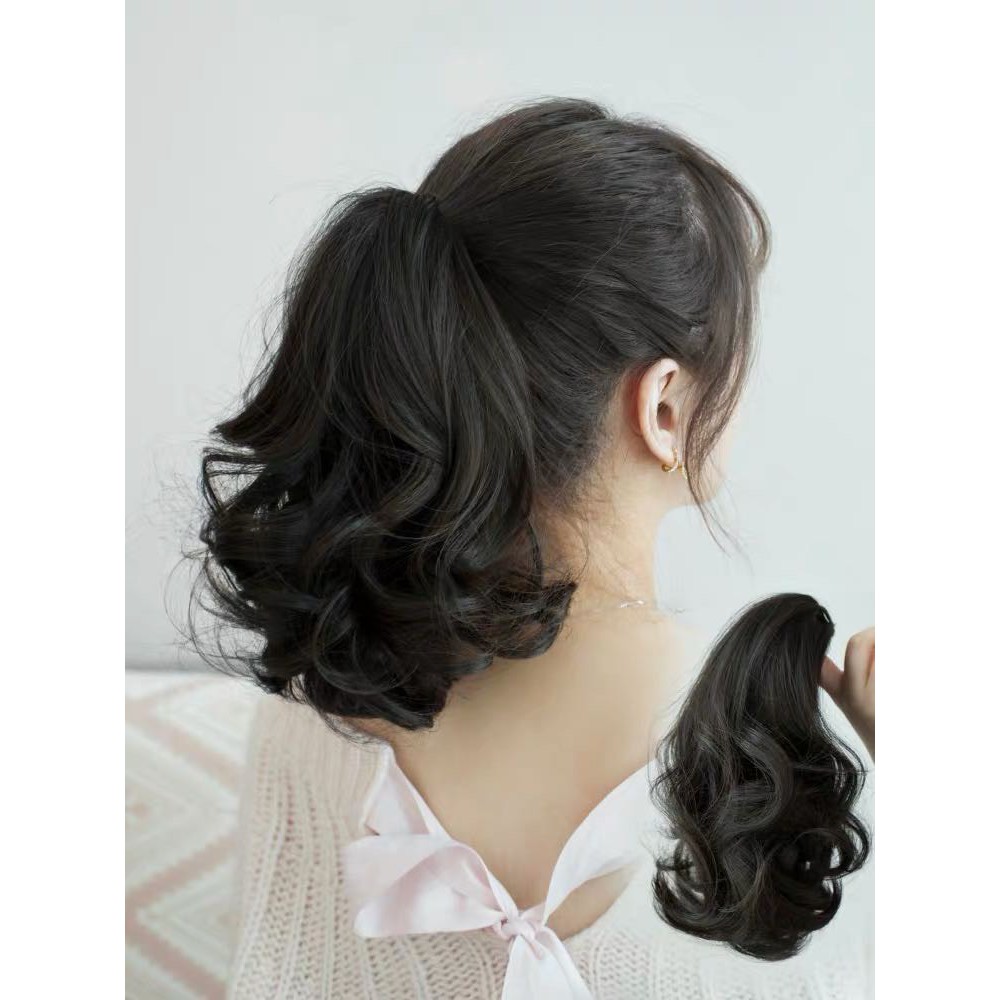 Ngoặm ngắn / Free ship 99k / Tóc giả ngoặm xoăn ngắn baby mo36