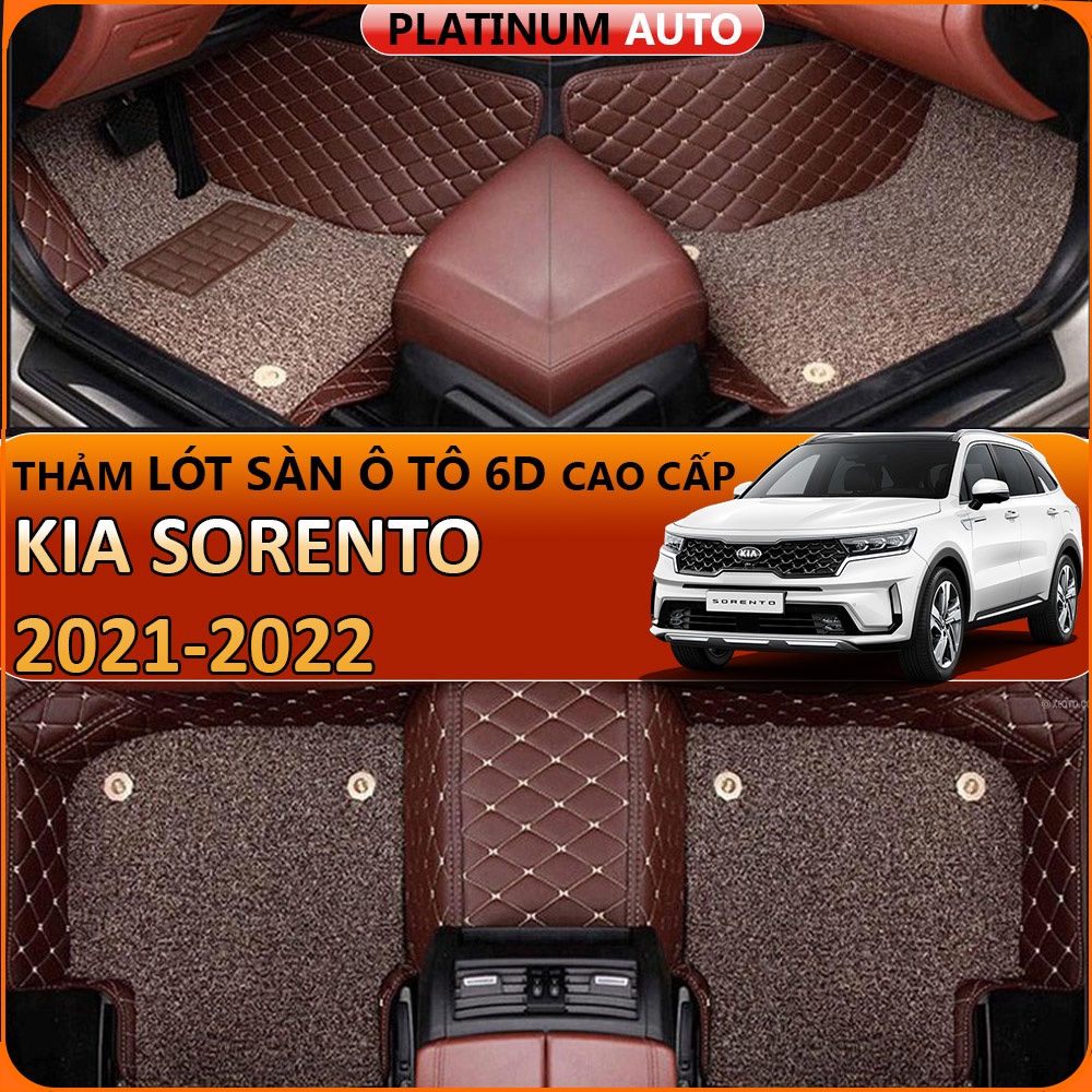 Thảm lót sàn ô tô 5D 6D Kia Sorento 21 da PU cao cấp, chống nước, không mùi